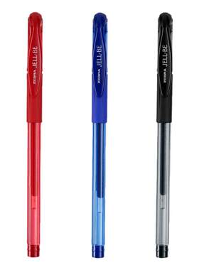 日本ZEBRA斑马牌中性笔JELL-BE JJ100经典水笔学生考试黑色碳素笔0.5mm JJ1书写办公黑蓝红签字笔刷题旗舰店