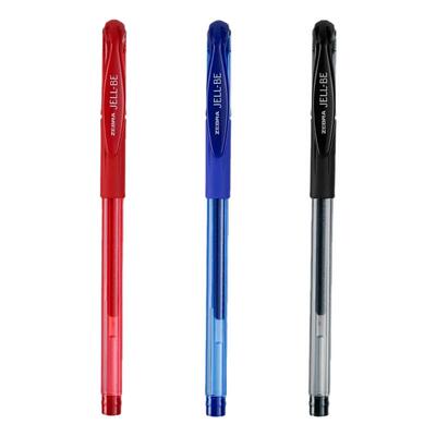 日本ZEBRA斑马牌中性笔JELL-BE JJ100经典水笔学生考试黑色碳素笔0.5mm JJ1书写办公黑蓝红签字笔刷题旗舰店