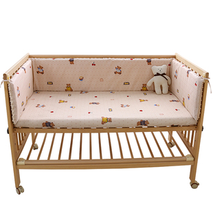 拼接床围挡加高防撞婴儿床围栏防护软包a类儿童床挡布装饰可定制