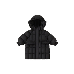 儿童羽绒服冬季女童羽绒服中长款宝宝白鸭绒羽绒服新款三防羽绒服