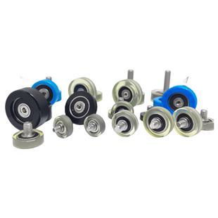 聚氨酯包胶轴承带螺杆滚轮包胶轮带轴承滑轮6962608静音橡胶PU轮