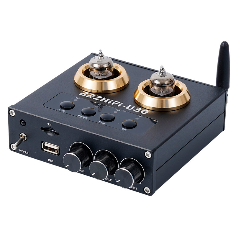 伟良音响BRZHIFI前置放大器U30蓝牙5.3发烧电子管前级高低音调节