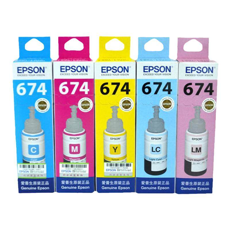 爱普生T674原装墨水L805L801六色喷墨打印机L850L1800L810连供墨