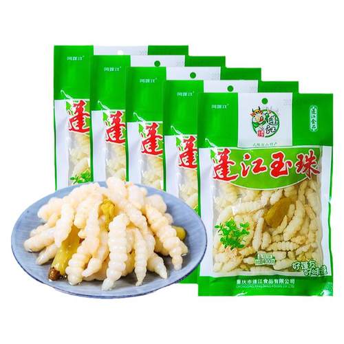 阿蓬江玉珠地牯牛400g重庆特产黔江泡菜宝塔菜蚕妞妞泡椒下饭菜古