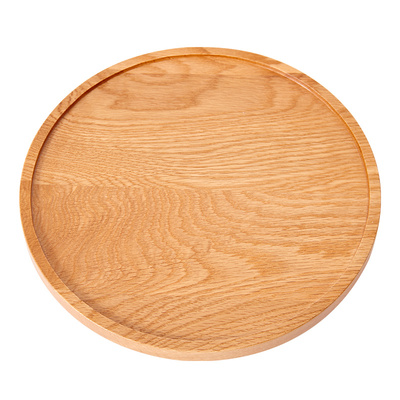 家用实木旋转托盘橡木调味收纳盒