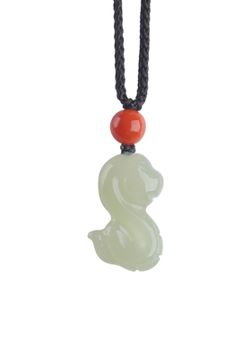 正品和田玉生肖马本命年吊坠