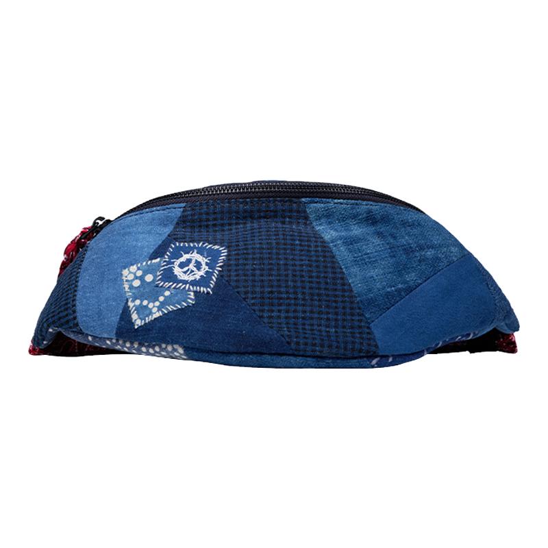 xVESSEL  Patchwork Down Waist Pack 古布拼接腰包斜跨包男小众