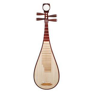 乐海 琵琶乐器非洲紫檀木材质原木色木轴木相花开富贵精典款912-2