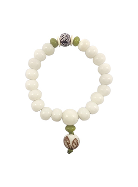 白玉菩提串珠闺蜜手饰品盘玩中式