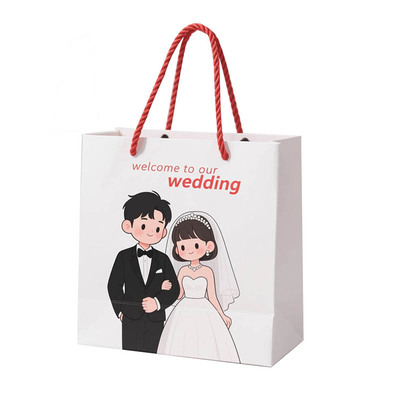 红色婚庆礼品袋大号伴娘伴手礼袋结婚回礼袋糖果包装袋私人定制