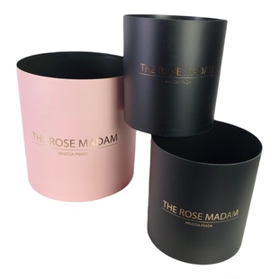 新款大号防水抱抱桶玫瑰鲜花圆形花艺包装盒花束包装DIY花盒礼盒