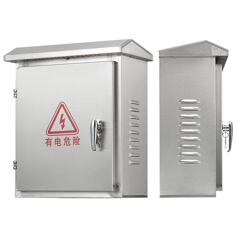 304室外不锈钢配电箱户外防水控制柜防雨电箱设备监控抱箍箱订做