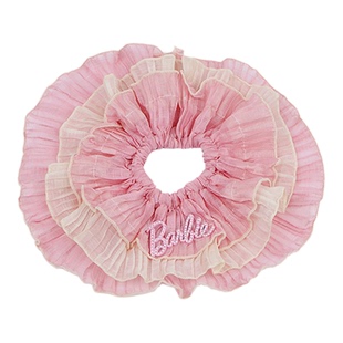 Barbie芭比官方正品发圈发饰女高级新款蕾丝头绳礼物皮筋头饰发绳