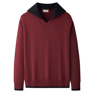 假两件针织衫男秋冬2025新款毛衣