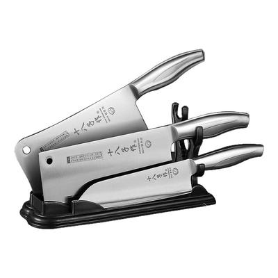 十八子作3中式全不锈钢一体菜刀