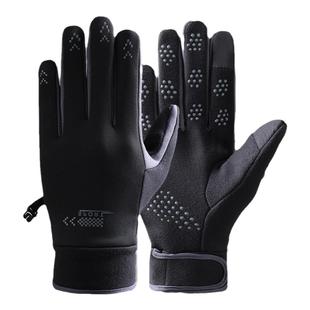 冬季男骑行保暖手套加绒厚防寒防风防水骑车电动车冬天触屏手套女