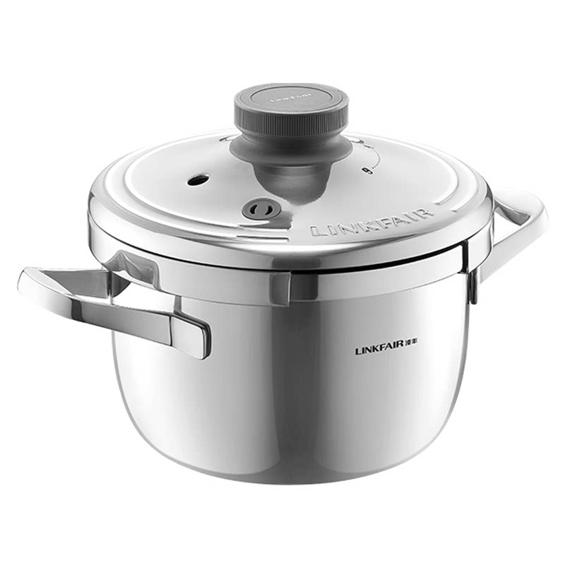 凌丰5升高压锅家用3人304不锈钢压力锅加厚防爆电磁炉燃煤气通用