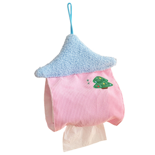 创意小房子纸巾盒壁挂纸巾袋收纳包家用车载学生宿舍抽纸收纳包女