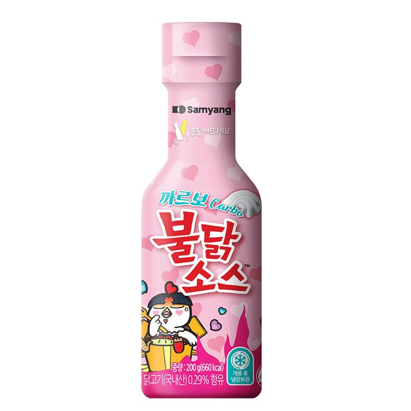 三养 卡邦尼韩国忌廉奶油味辣鸡汁/辣鸡酱200g蘸酱料瓶装调料进口