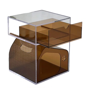 意式猫窝床头柜现代风格亚克力宠物家具个性人宠共用创意角几边几