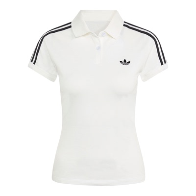 Adidas/阿迪达斯正品三叶草女士修身三条纹亲肤时尚POLO衫KD3697