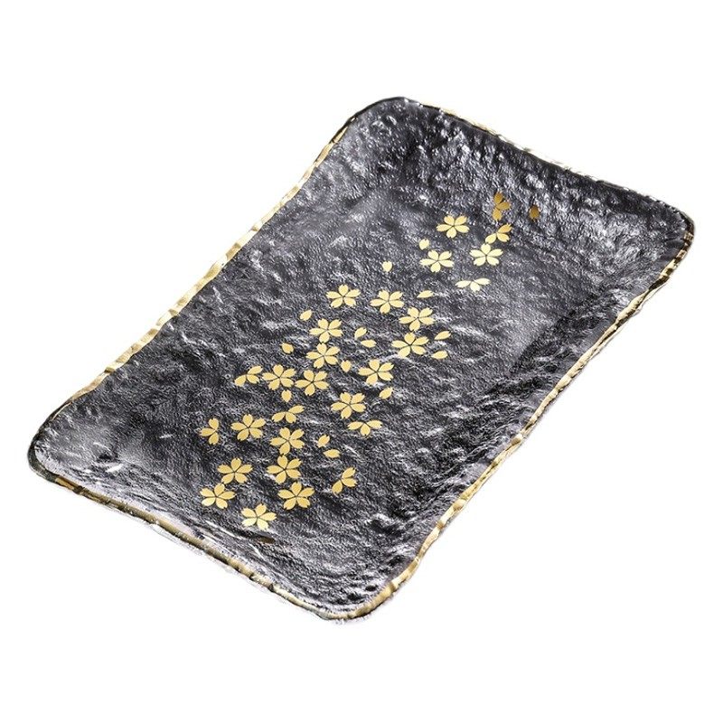 樱花描金玻璃小型简易风功夫茶具
