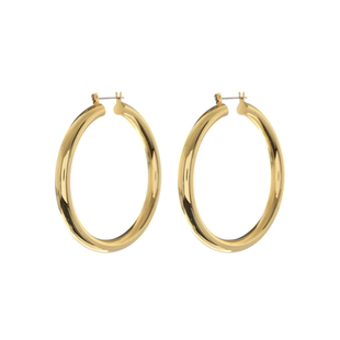 LUVAJ经典大圈粗圈Hoops欧美明星小众超模同款镀金银圆形耳环耳圈