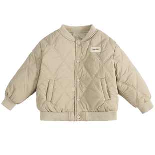 男童棒球服棉服外套冬款儿童冬装宝宝棉衣女童上衣中大童保暖内胆