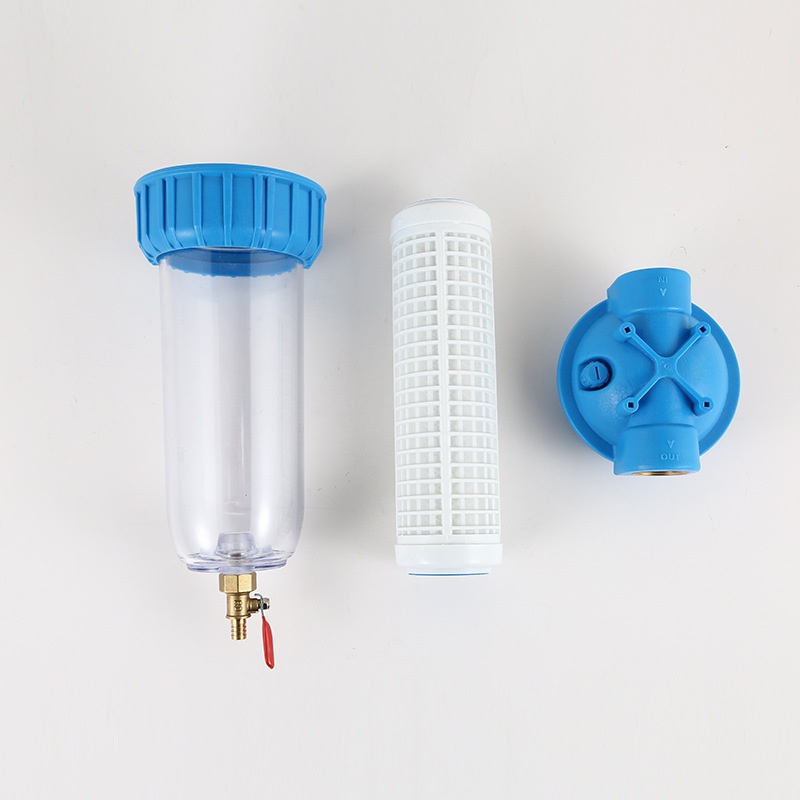 10寸透明反冲洗净水器畜牧养殖水线过滤器高压清洗机过滤带排污口