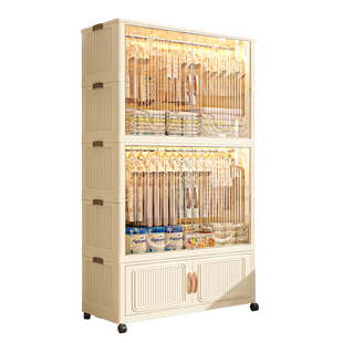 衣柜家用卧室秒安装折叠简易衣柜出租房用结实耐用宝宝儿童小衣橱