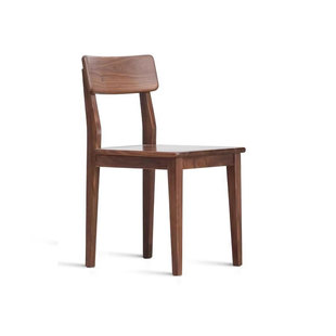 全实木餐椅现代简约家用黑胡桃木靠背椅北欧书桌椅餐桌椅子书桌椅