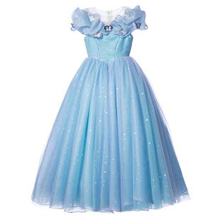 儿童礼服高端女童公主裙生日灰姑娘蓬蓬裙六一小主持人钢琴演出服