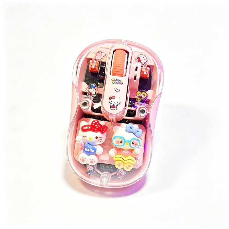 HelloKitty透明蓝牙静音充电鼠标