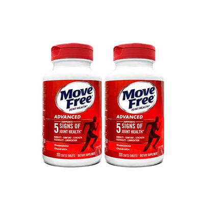 美国直邮Schiff Move Free益节氨糖软骨素红瓶日常关节养护*2瓶装