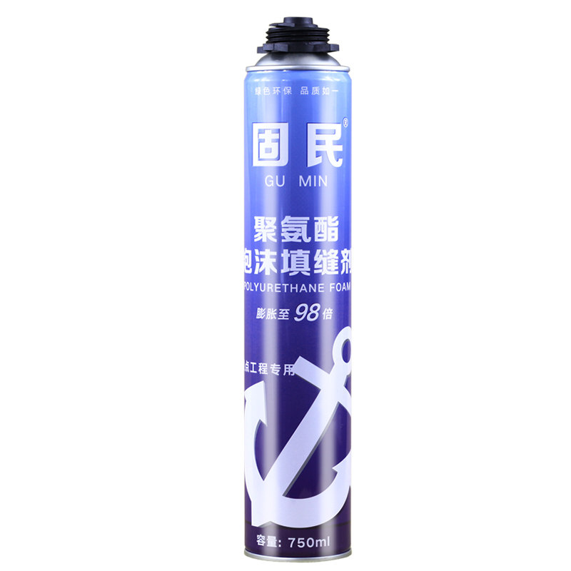 固民发泡胶填缝剂泡沫胶聚氨酯泡门窗安装发泡剂膨胀胶白色900克