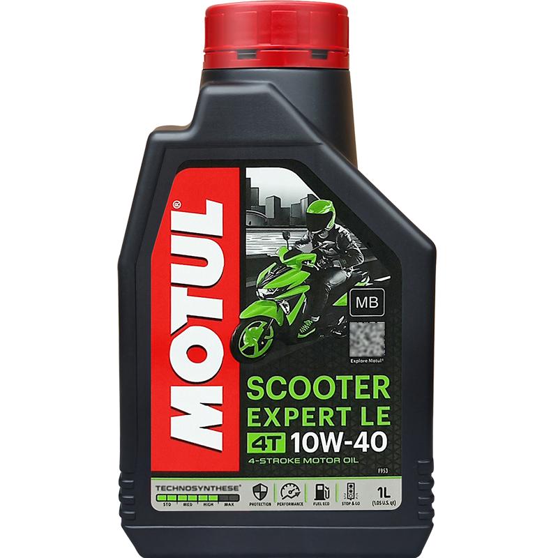 Motul摩特摩托车机油半合成油踏板车专用油4T四冲程10W40银绵羊1L