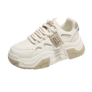 2025秋季新款大码女鞋41-43百搭老爹小白鞋40-42平底学生运动板鞋