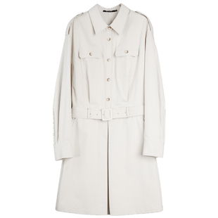 【自营】ELLE法式工装衬衫连衣裙女2026春新款纯棉翻领收腰a字裙