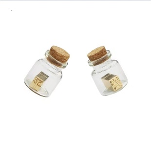 定制创意礼物漂流瓶表白精雕印章活字瓶男女友姓名字在铜字瓶包邮