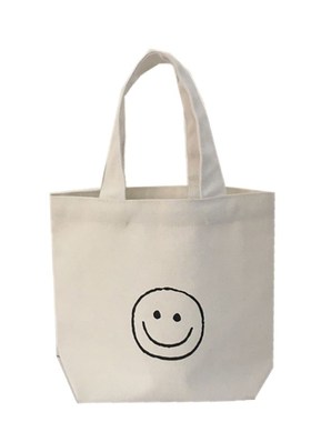 帆布包韩国2023新款小巧可爱笑脸手拎手提包环保便当午餐包亲子包