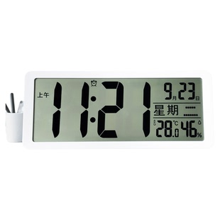 精梭大屏日历LED电子钟客厅挂钟家用万年历静音座钟挂墙智能闹钟