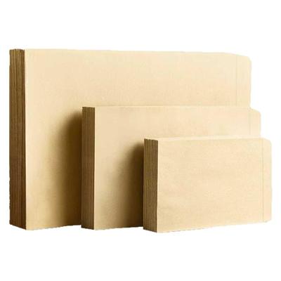 三益加厚空白信封信纸A4牛皮纸信封现金袋无字大信封高级感黄色简约资料袋9号牛皮纸文件袋可定制定做印logo