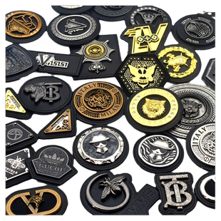 手缝补丁贴 真皮合金徽章布贴羽绒服衣服修补破洞无痕标牌245-349