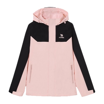 骆驼运动外套女防风防水加绒夹克