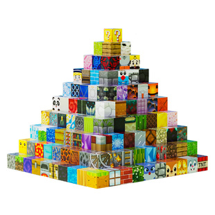 纽奇2025新款我的世界磁力方块磁吸磁铁积木全套周边儿童拼装玩具