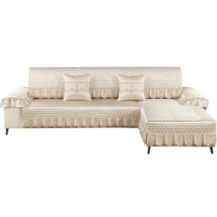 天丝沙发垫四季通用简约现代坐垫子直排沙发套罩脚踏防滑加厚靠巾