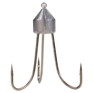 越南三爪本角钓鱼锚钩蝴蝶带铅坠特大号鲢鳙鱼防挂底鱼钩矛鱼专用