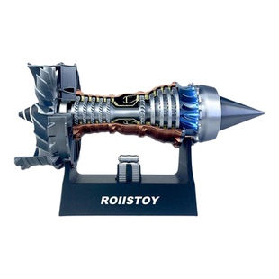 飞机涡轮可启动拼装电动小礼品男孩组装新年玩具发动机模型可燃油