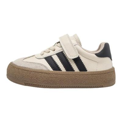 高帮真皮板鞋加绒加厚男女童新款