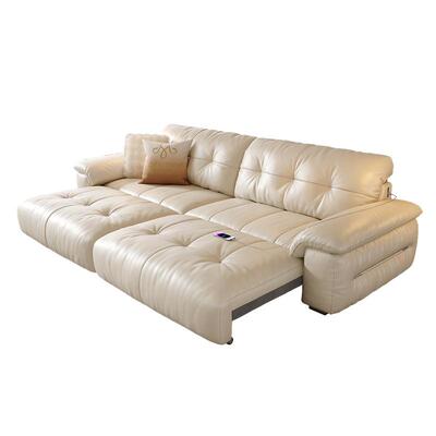 帕沙曼现代简约真皮电动沙发床